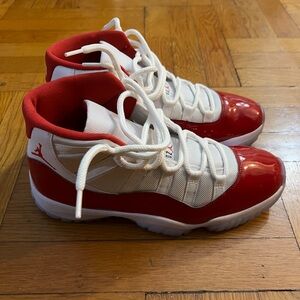 Jordan Red and White Sneakers